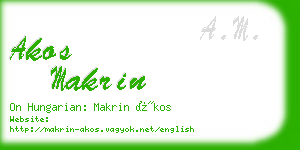 akos makrin business card